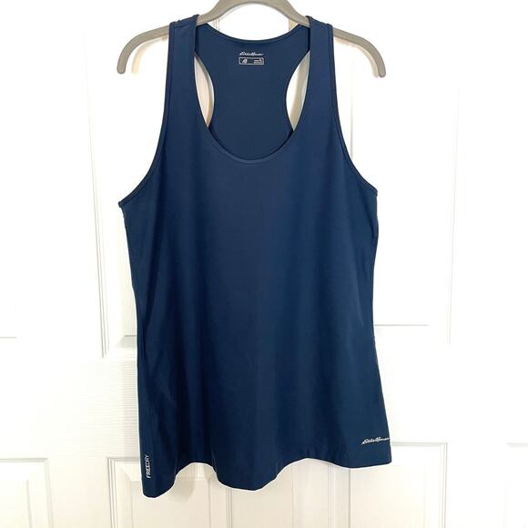Set of 2 Eddie Bauer Women's FreeDry Tank Tops Size XL Black and Blue - Picture 2 of 10